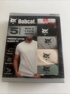 Bobcat Tshirt Mens Small 5 Pack